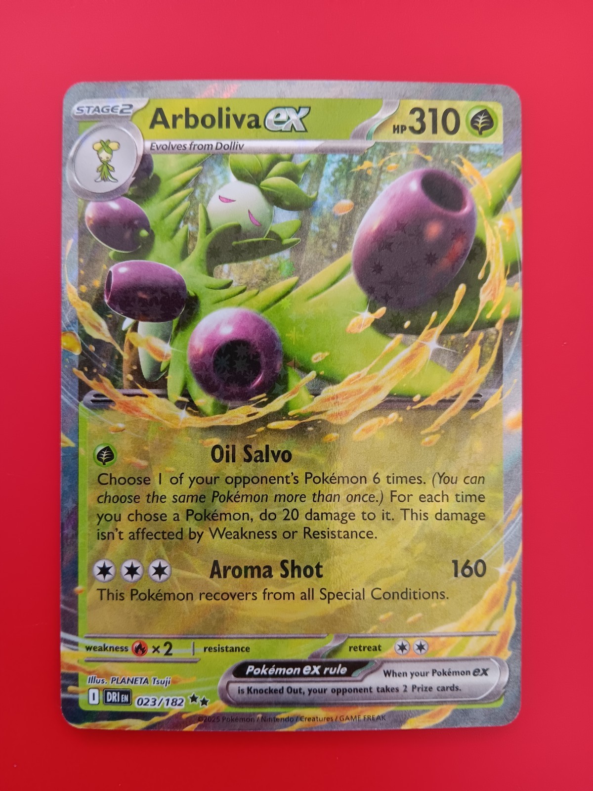 Pokémon Arboliva ex 023/182 Sv10: Destined Rivals 310 HP Double Rare Holo