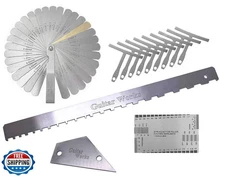 TUOREN 13pcs Guitar Luthier Tools Set Guitar Radius Gauge Unilateral Neck Str