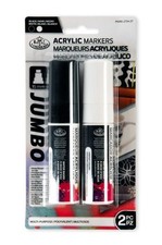 Royal  Langnickel Black  White Acrylic Paint Markers 15mm 2pc 