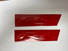 New 2x Red Rs Trunk Badge Emblem Fender Sticker Logo Can Be Used On Any Rs Car New 2x Red Rs Trunk Badge Emblem Fender Sticker Logo Can Be Used On Any Rs Car
