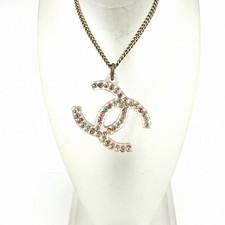 Chanel Coco Mark Necklace Women Pink One Size