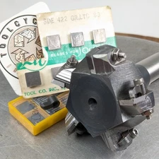 Toolmex Indexable 3" End Mill R8 Shank 16-Carbide Inserts Sharp! Poland§321