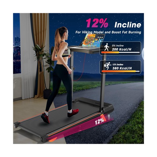 Folding 3 in 1 Walking Pad Treadmill with Handle Bar & Incline, 300 lb Capaci... - Picture 4 of 8