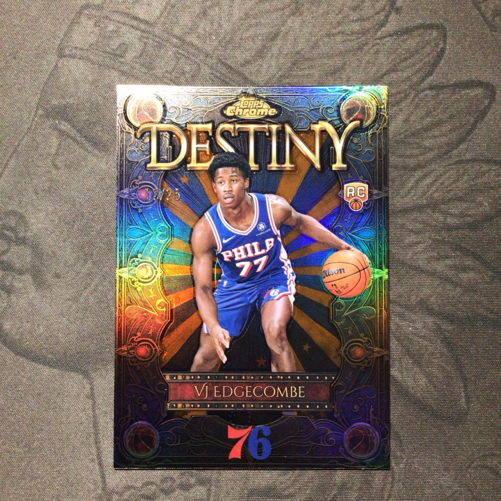2025-26 Topps Chrome VJ Edgecombe Destiny Orange Refractor /25