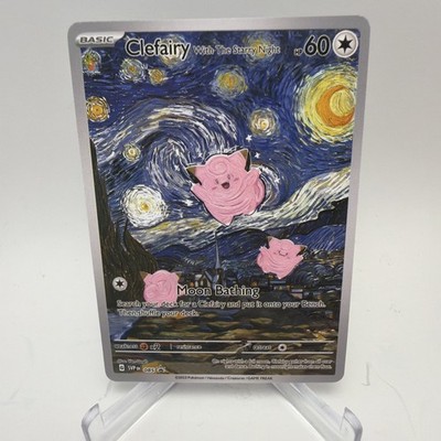 Pokemon Clefairy Starry Night Van Gogh Custom Fan Made