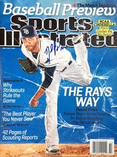 David Price - Tampa Bay Rays - Autographed Sports Illustrated - 4/1/13 No Label