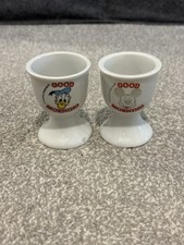 Disney Vintage Mickey Mouse Donald Duck Egg Cups Walt Disney Good Morning