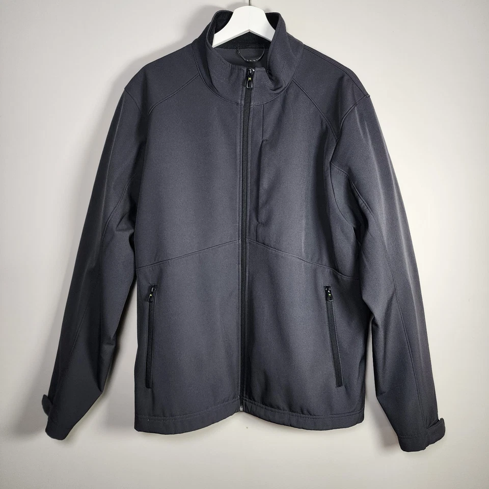 Hawke & Co Jacket Mens XL Black Stretch Soft Shell Full Zip Pockets Waterproof - Image 3 of 4