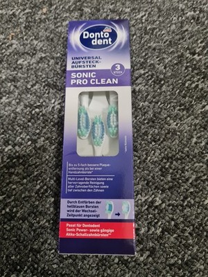 Dontodent Universal Aufsteckbürsten Sonic Pro Clean, 3 St