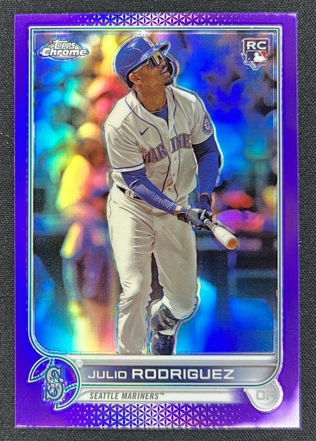Julio Rodriguez 2022 Topps Chrome Update Purple Refractor Mariners RC #USC150