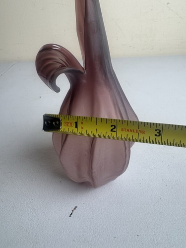 VASO VETRO ARTISTICO STROMBUS NIKOLAS WEINSTEIN AMETISTA GLASSATO firmato e numerato - Foto 11 di 11
