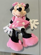 Disney Minnie Mouse Plush Doll Pink Polka Dot Dress Bow  Pink Shoes