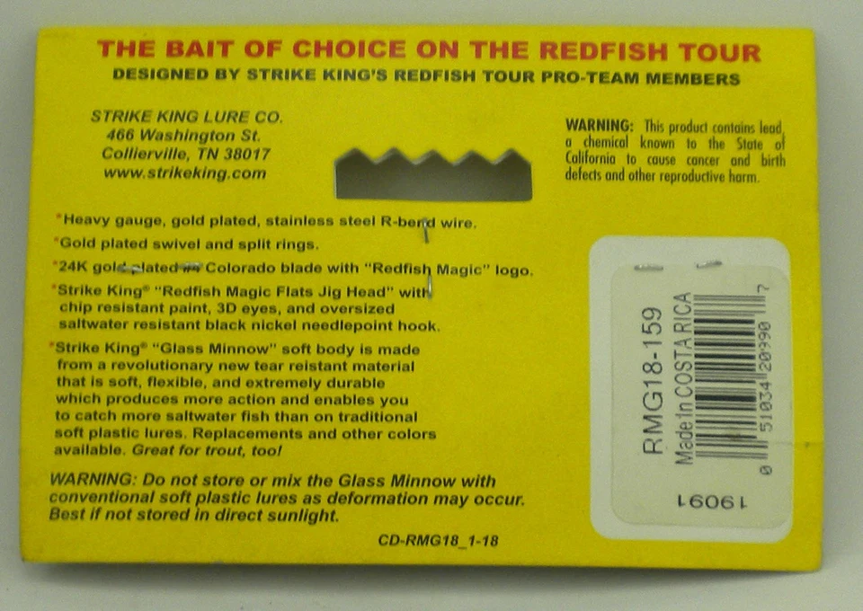 Strike King RMG18-159 1/8 oz Redfish Magic Spinner Cebo Color Noche de apertura Foto 2 de 2