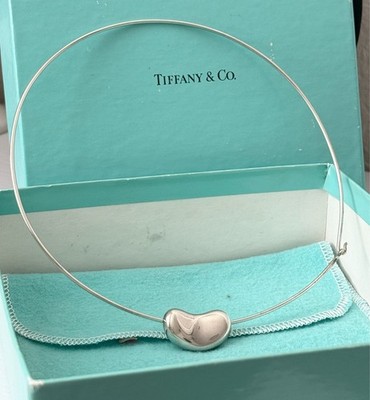 Tiffany @ Co. Sterling Silver Elsa Peretti Bean Chocker Necklace