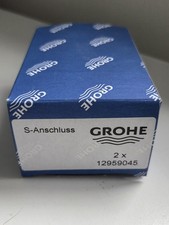Grohe Pair Shower Bar Connector Fittings 12959045 Chrome New In Box