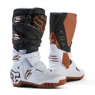 Fox Racing Motion Motocross Boots (Black/White/Gum) 29682-454-6-1