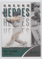 2021 Panini Absolute Unsung Heroes Green Matt Chapman #UH-9 0q3