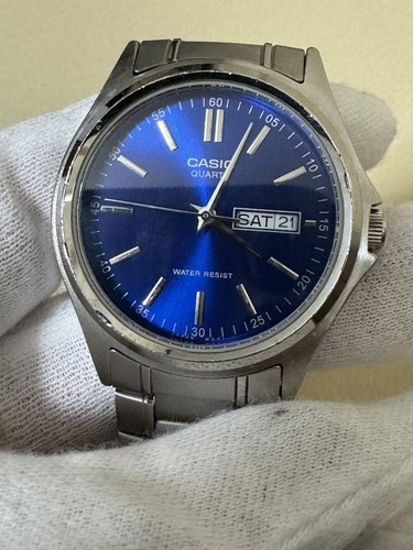 Casio Mtp-1228Dj Analog Quartz Men Working Product R6 9 21 Battery Replaced Vint - Picture 1 of 10