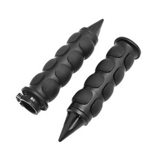 1" / 25mm Universal Motorcycle Hand Grips with Non-Slip Rubber Throttle Black