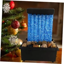 7" Desk Fountain Indoor Waterfall Tabletop Fountain USB/Battery Operated 