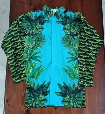 VERSACE 4 H&M 2011 Collectible MIAMI Tropical Status Print SHIRT Size S SMALL 