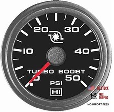Hewitt Industries 50 Psi Universal Turbo Boost Gauge Kit
