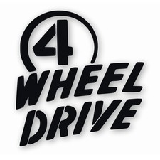 4 Wheel Drive 4x4 Jeep Wrangler CJ YJ - Vinyl Decal Sticker - CHOOSE Size  Colo