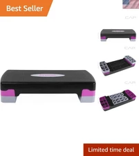 Compact Aerobic Step Platform - Adjustable 4" & 6" Height for All Fitness Levels