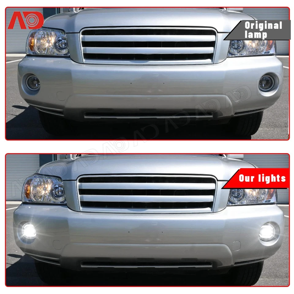 LED Halo Ring Daytime Runing Light DRL Fog Lamp For Toyota Echo Highlander Prius — 第 3/4 张图片