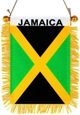 4 X 6 Jamaican Flag Small Mini Jamaica Flags Banners for Car Rearview Mirror Win