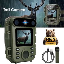 Trail Camera 48MP 2.7K 0.2S Trigger Motion Activated Game Hunting Wildlife Cam