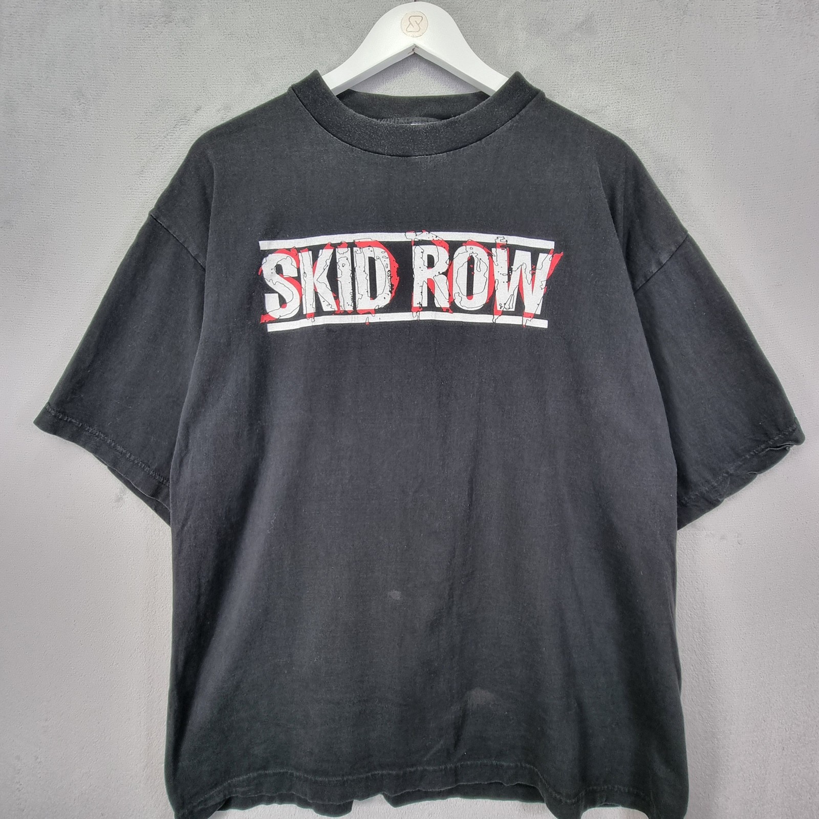 FILA Camicia Skid Row XL Nera Vintage Edizione Limitata 1995 Live Ascolto Feste Band