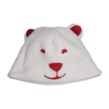 2012 COCA-COLA Arctic Polar Bear w/EARS Fleece Beanie Hat Recycled Material CUTE