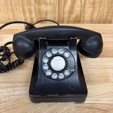 Bell System Western Electric M F1 Rotary Phone Vintage Bakelite 1940's Heavy