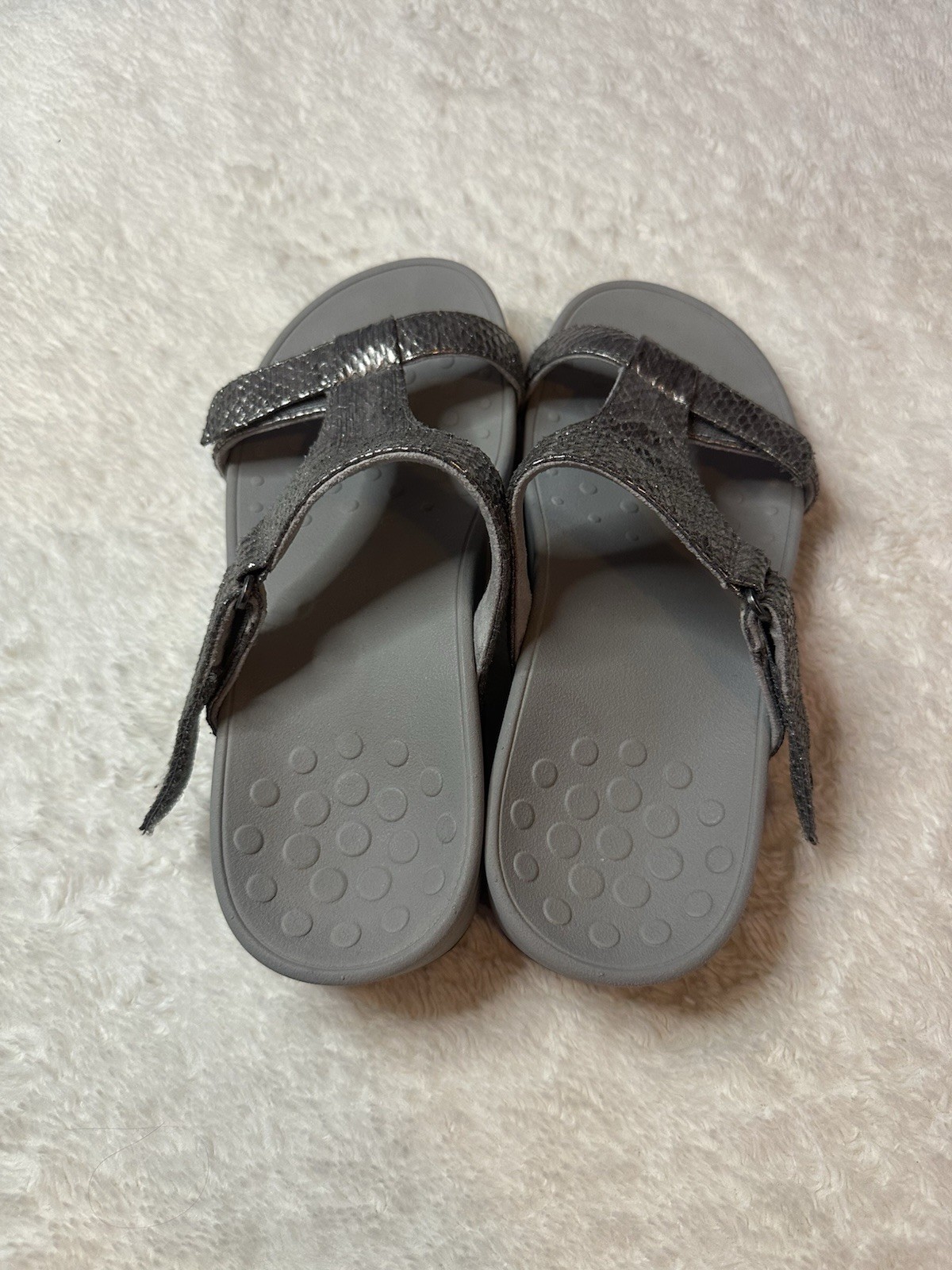 Vionic Silver Metallic Snake Print Adjustable Str… - image 4