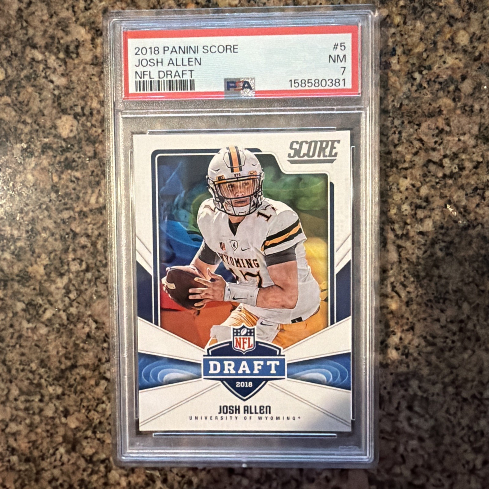 2018 Score NFL Draft #5 Josh Allen PSA 7 & (9) Cards view 1