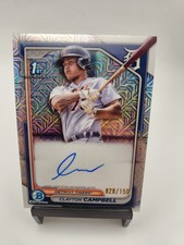 2024 Bowman Chrome 1st Clayton Campbell Auto /299 Detroit Tigers