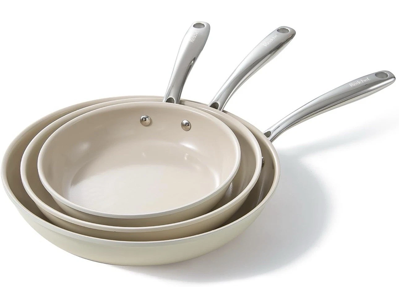 Redchef Frying Pans Set Ceramic Pan Skillet Non Toxic Pans Cooking 8" 9.5" 11"