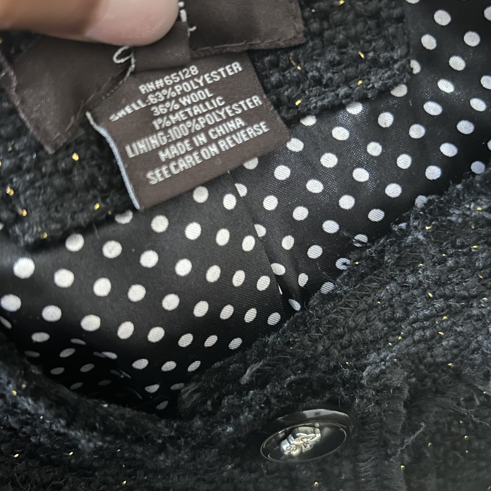 Luii size Small Button Front Designer Jacket Coat… - image 6