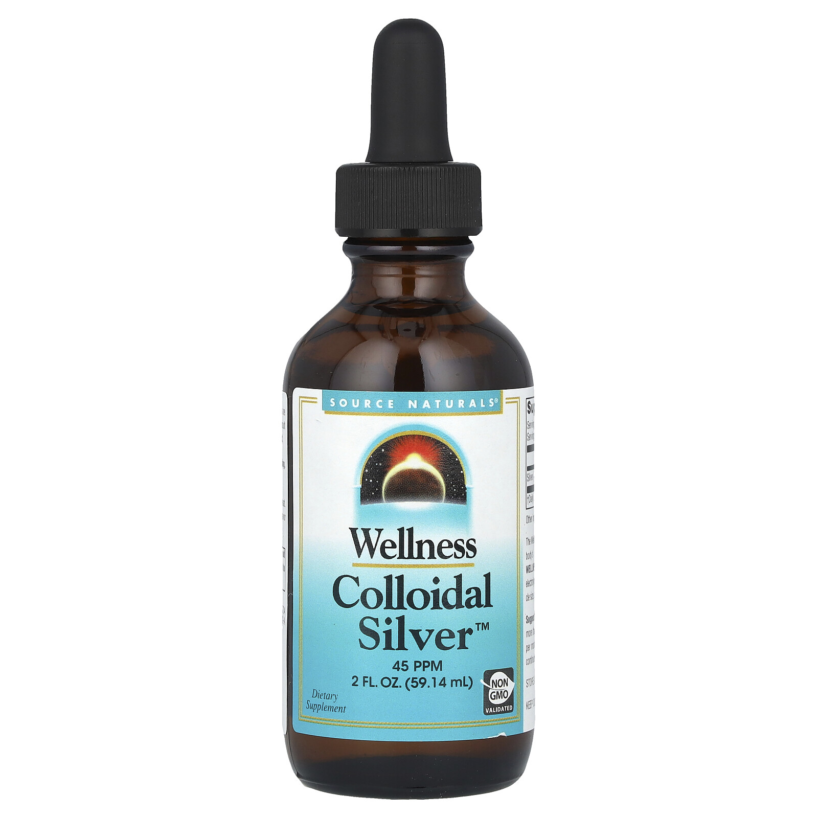 Коллоидное серебро Wellness, 45 частей на миллион, 2 жидких унции (59,14 мл)