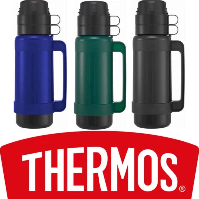 THERMOS Mondial Flask Glass Vacuum Insulated Thermal Hot Cold Drink 1.8L/1L/0.5L