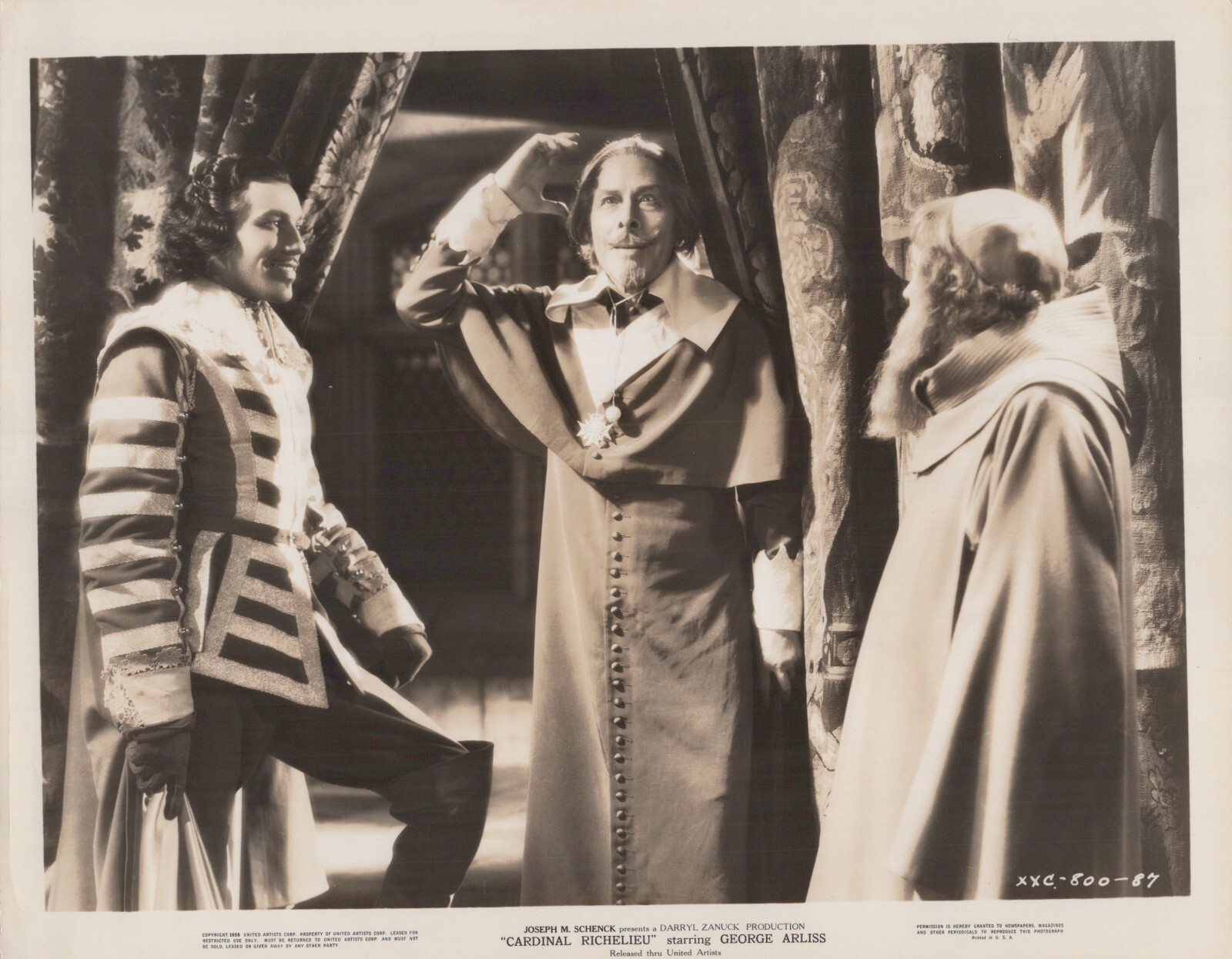 George Arliss + Cesar Romero in Cardinal Richelieu (1935) Vintage Photo ...