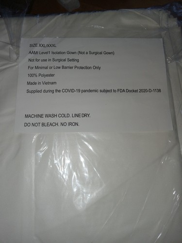 5 Pack Protective Gown - Butchers, Nurses, Painters, Cleaners, CNA's, Cosplay - Picture 2 of 2