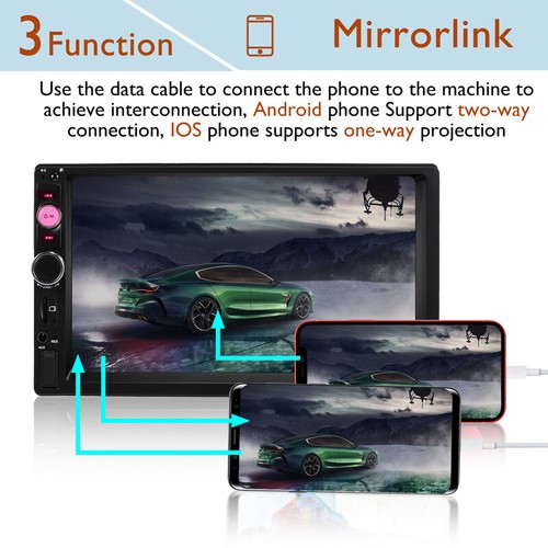 Radio Estereo De Pantalla Para Coche Carro Auto MP5 Tactil Doble 2 Din Bluetooth - Picture 10 of 18