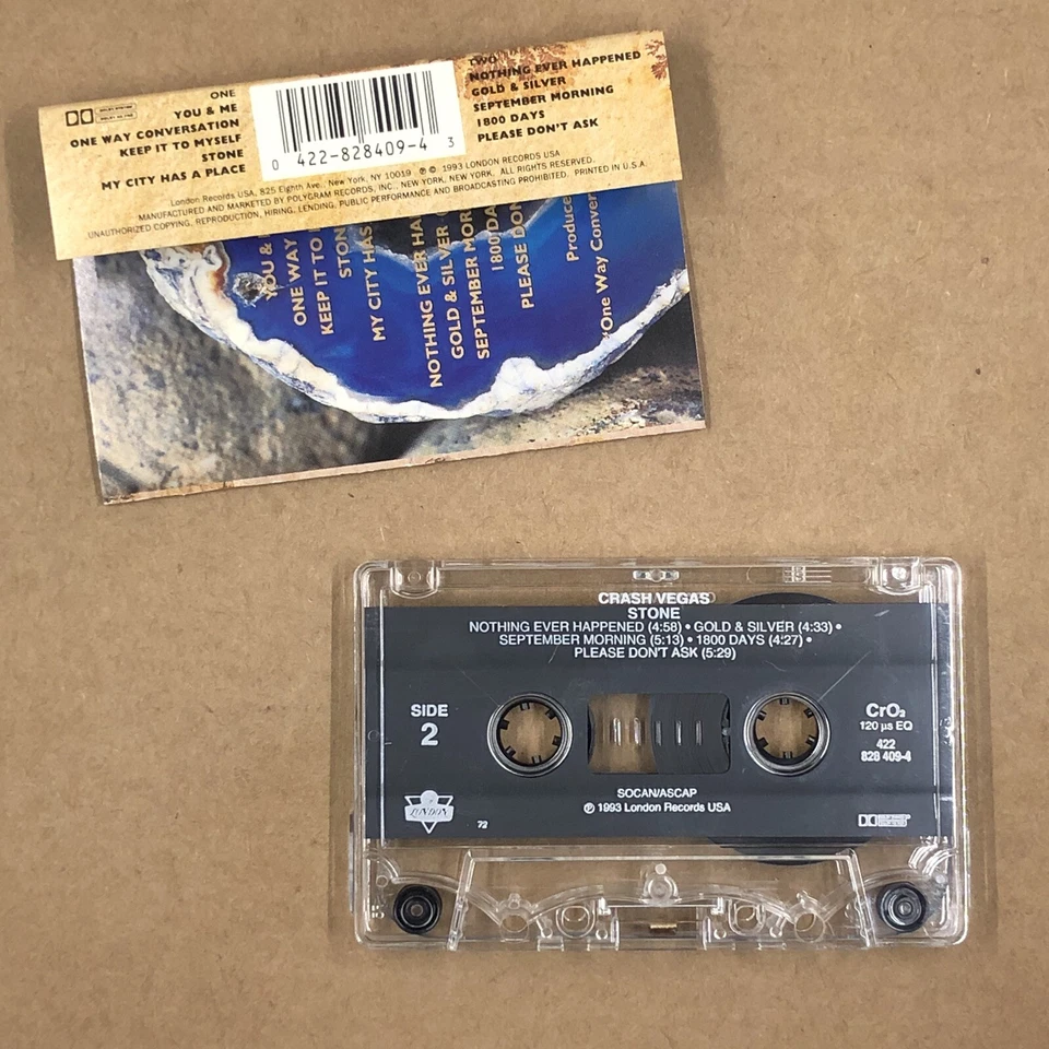 CRASH VEGAS Cassette Tape 90s Rock Folk STONE DAVID PIRNER SOUL ASYLUM — 第 3/4 张图片