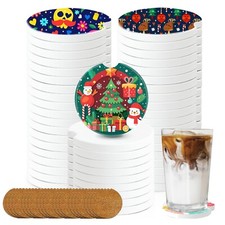 48PCS Sublimation Blanks Car Coasters, Blank Coasters for Sublimation Ceramic...