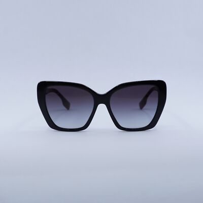 Burberry BE4366 40418G Tamsin Sunglasses Black Cat Eye Frame, Grey Lenses New BURBERRY BE4366 40418G Black/Gradient Grey 55-16-140  main image 3