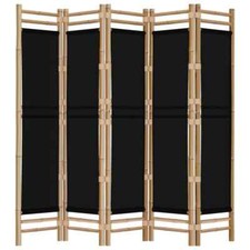 Room Divider Folding Panel Screen Privacy Bamboo and Canvas Panels Bedroom Decor