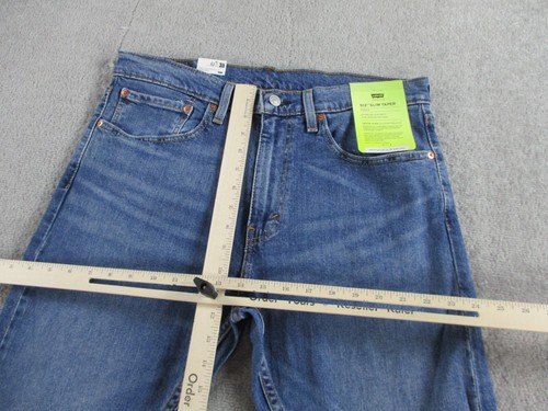 Levis 512 Jeans Mens 34x30 Blue Denim Slim Taper Medium Wash Flex Stretch Pants - Picture 7 of 13
