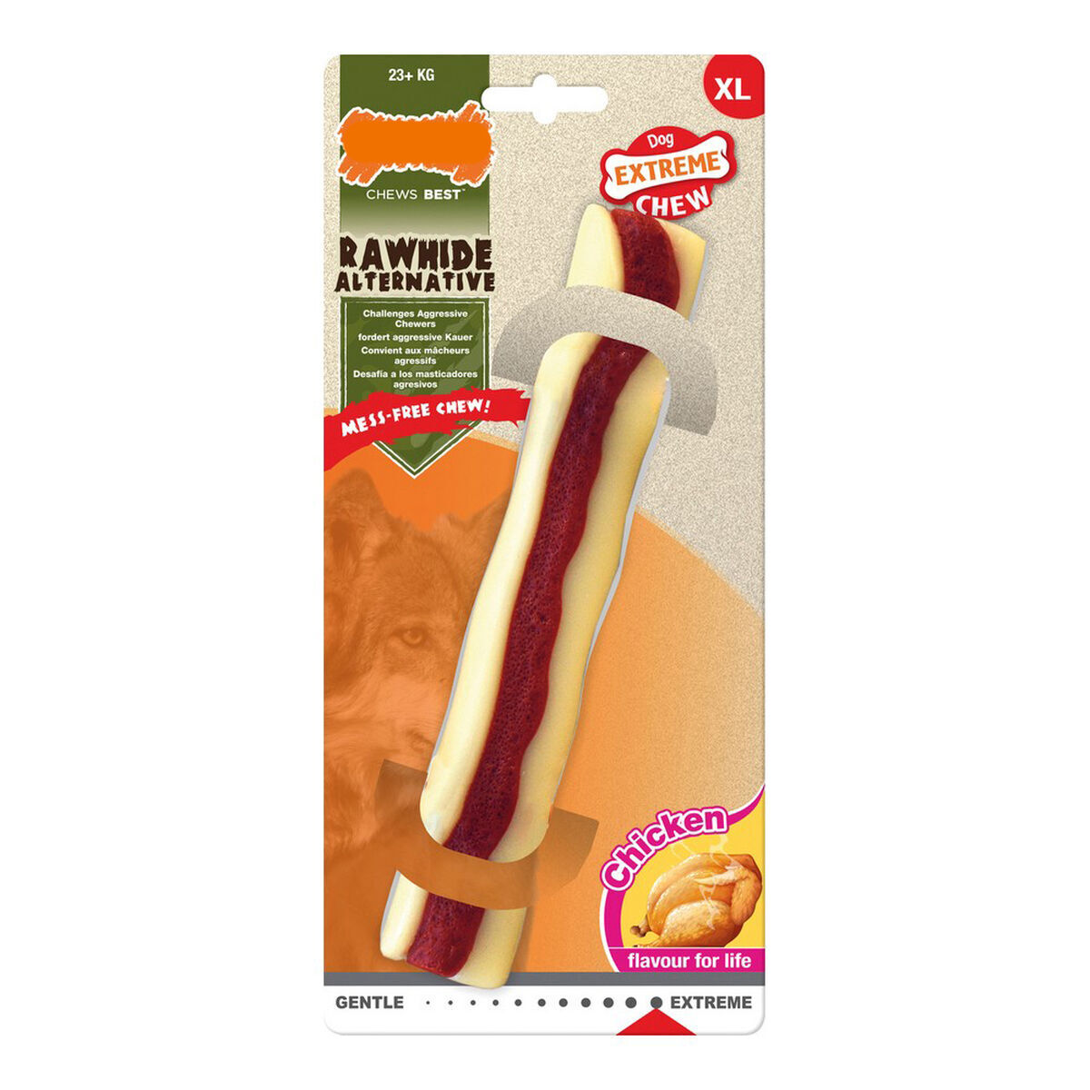 Giocattolo da mordere per cani Nylabone Extreme Chew Roll Rawhide Taglia XL P